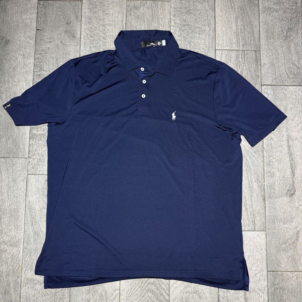 RLX Golf Classic Fit Performance Stretch Ralph Lauren Polo  Refined Navy Men XL